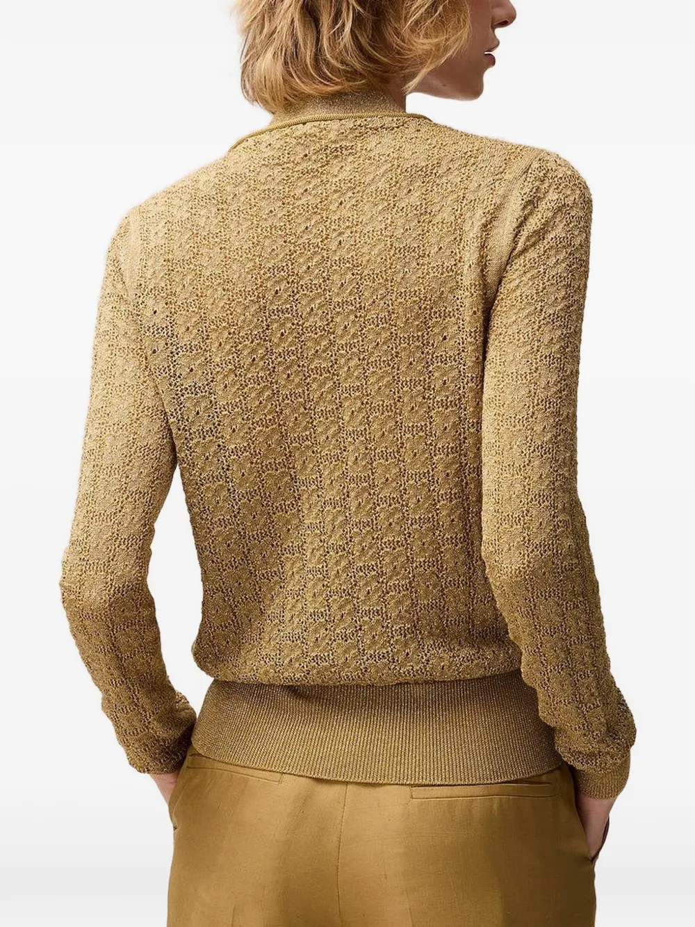 RETORI Gebreid vest met jacquard Bruin