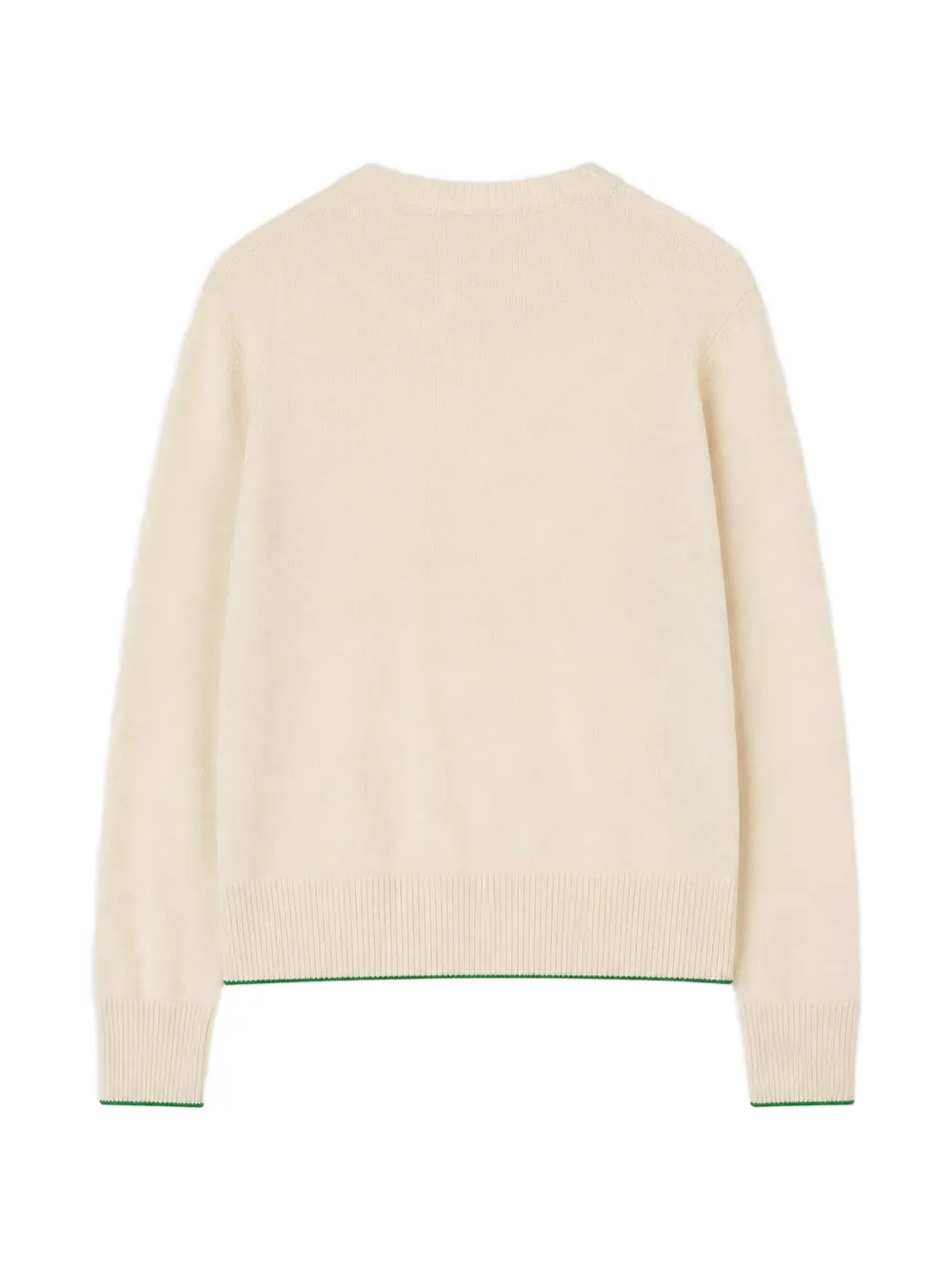 RETORI Trui met ronde hals en gestreepte afwerking Beige