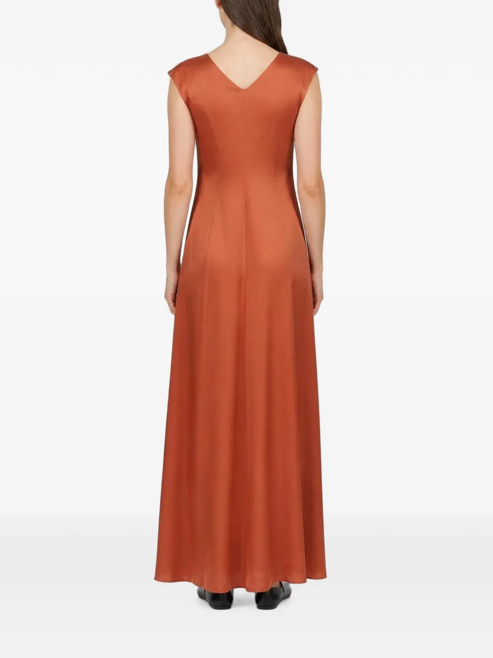 RETORI Maxi-jurk met V-hals Oranje
