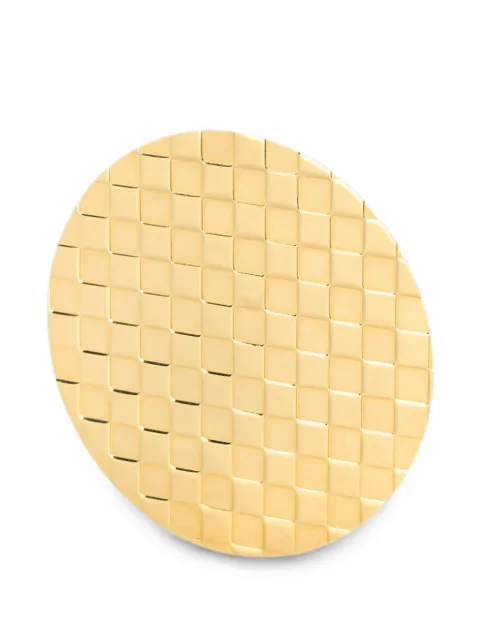 RETORI Damier round brooch