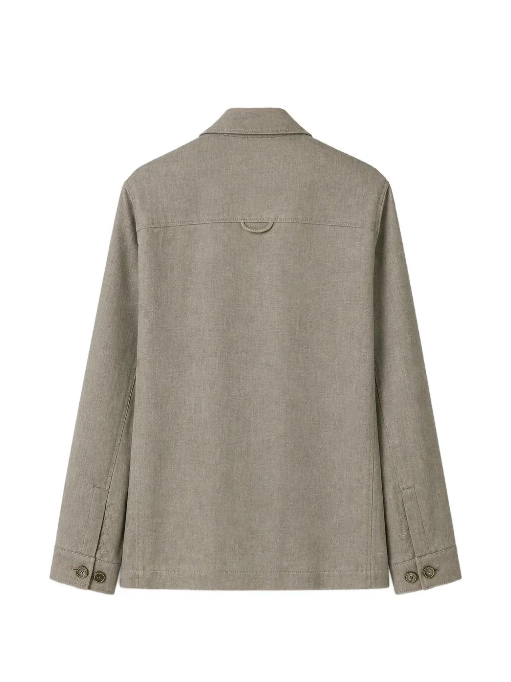 RETORI Saharienne linnen jack met zakdetails Grijs