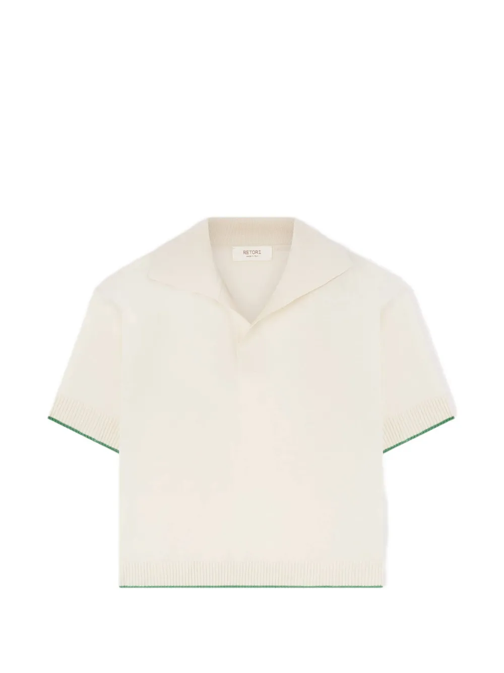 RETORI contrast-trim short-sleeve polo shirt - Toni neutri