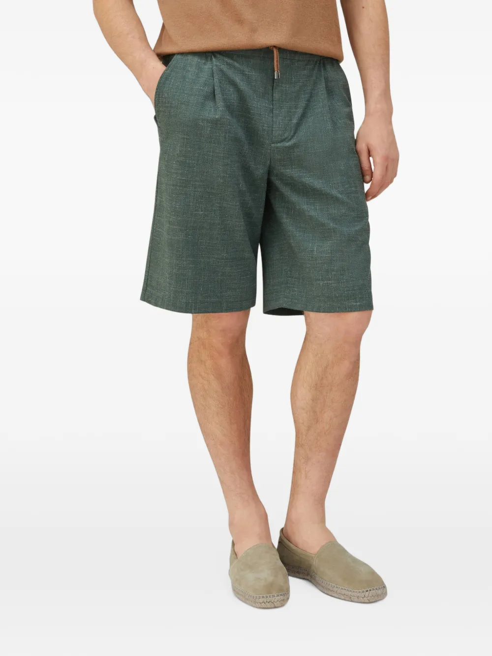 RETORI Bermuda shorts met trekkoord Groen