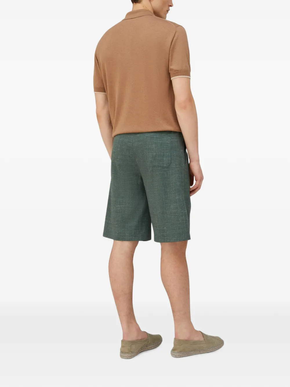 RETORI Bermuda shorts met trekkoord Groen