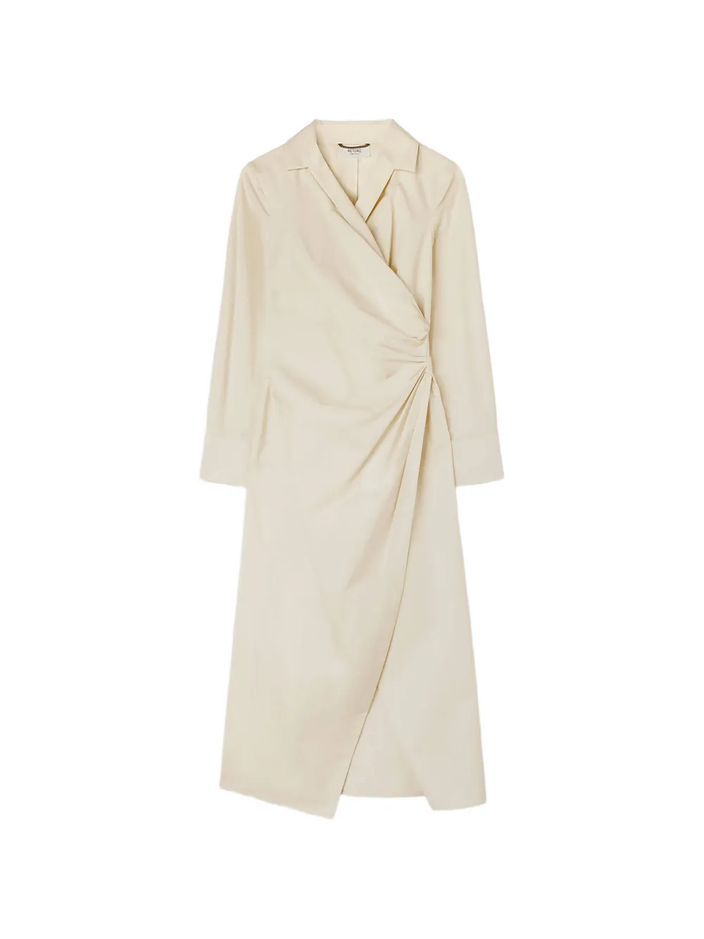 RETORI draped cotton-poplin midi dress