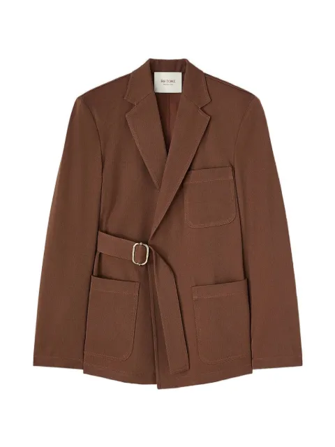 RETORI belted denim-effect jacket