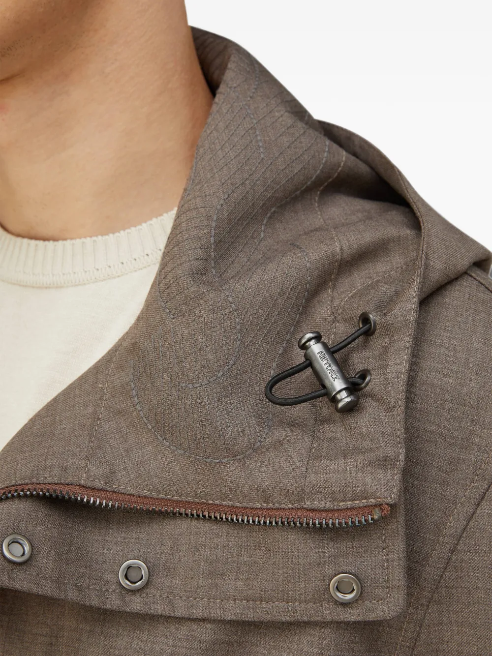 RETORI Waterafstotende wollen parka Beige