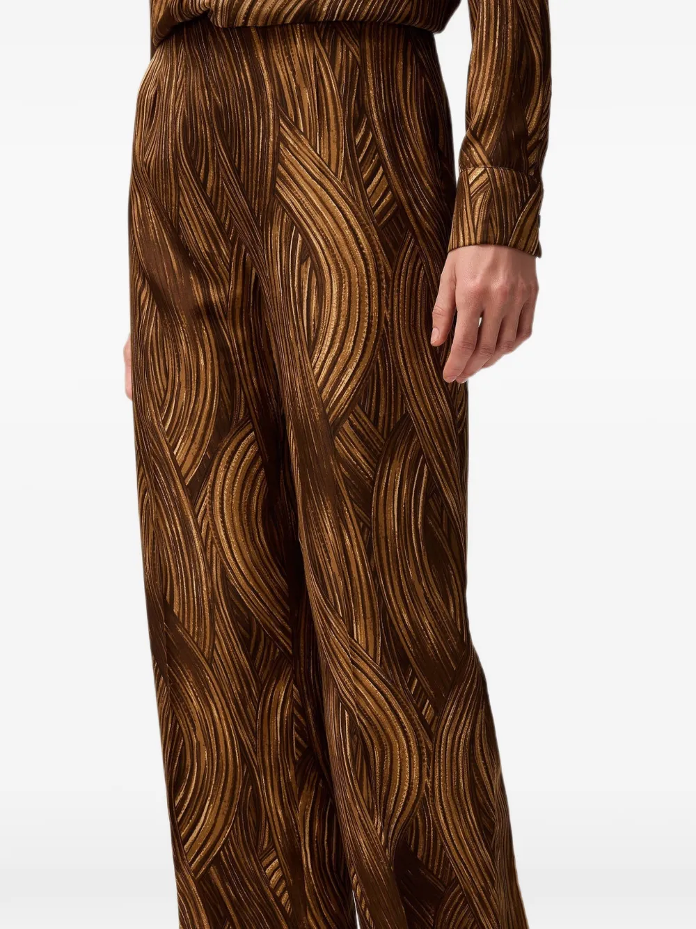 RETORI Zijden broek Bruin