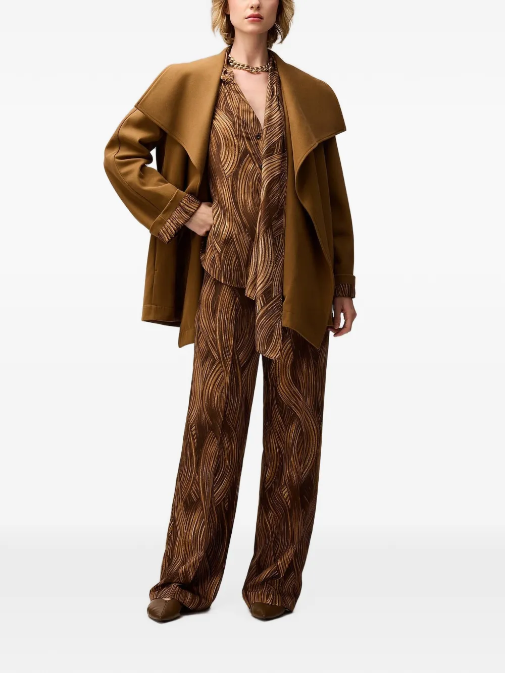 RETORI Zijden broek Bruin