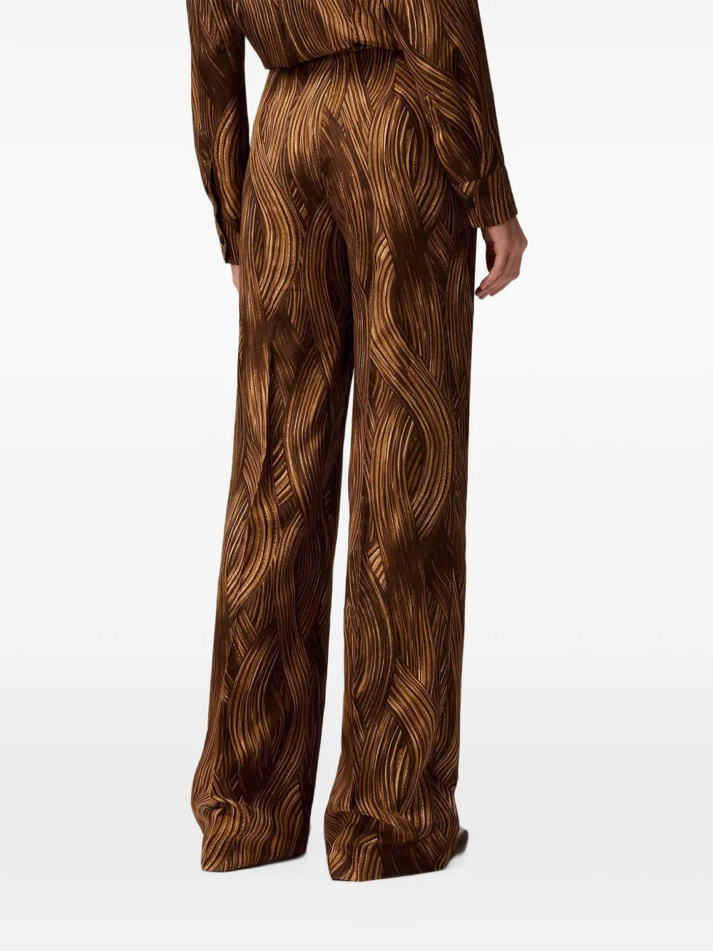 RETORI Zijden broek Bruin