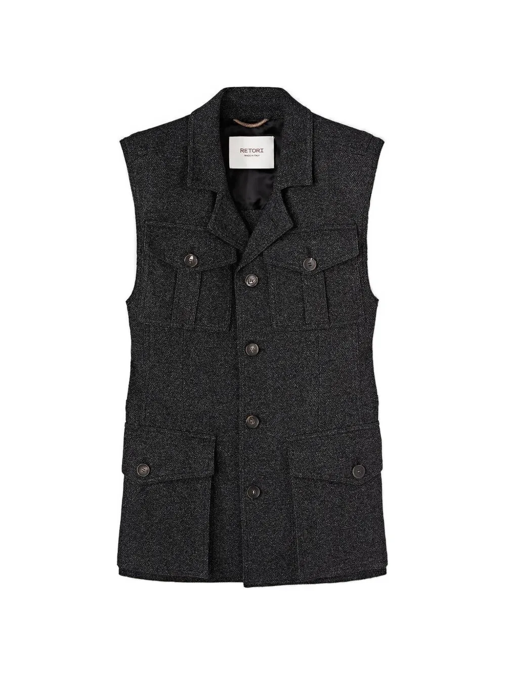 RETORI patch-pocket Saharienne vest - Nero