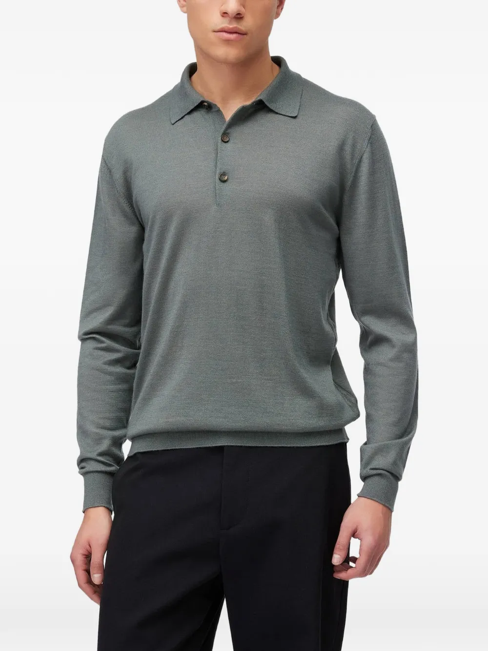 RETORI Poloshirt met argyle-detail Groen