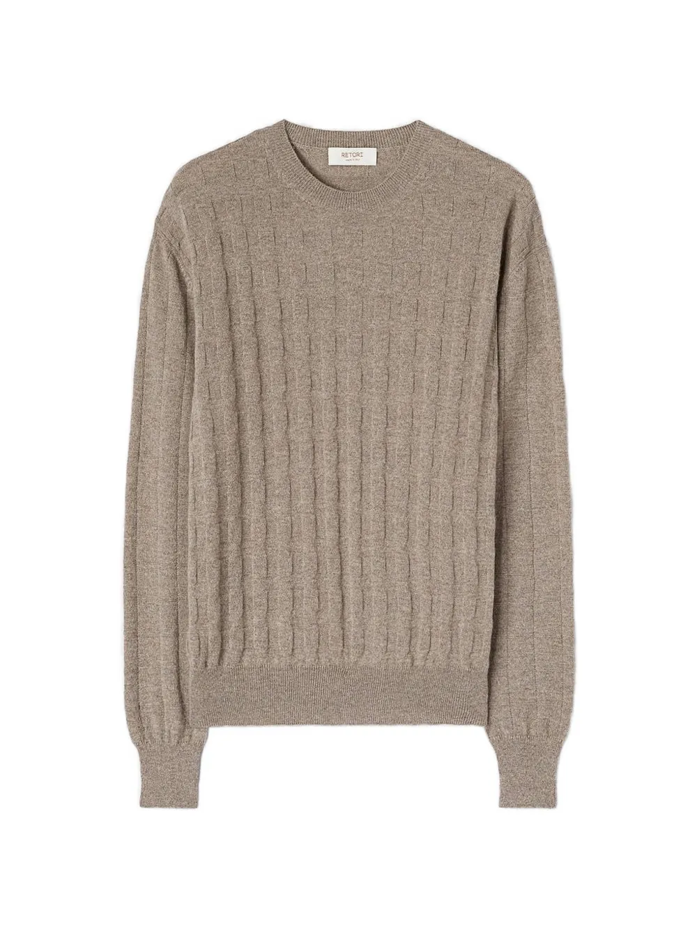 RETORI Window crew-neck sweater - Braun