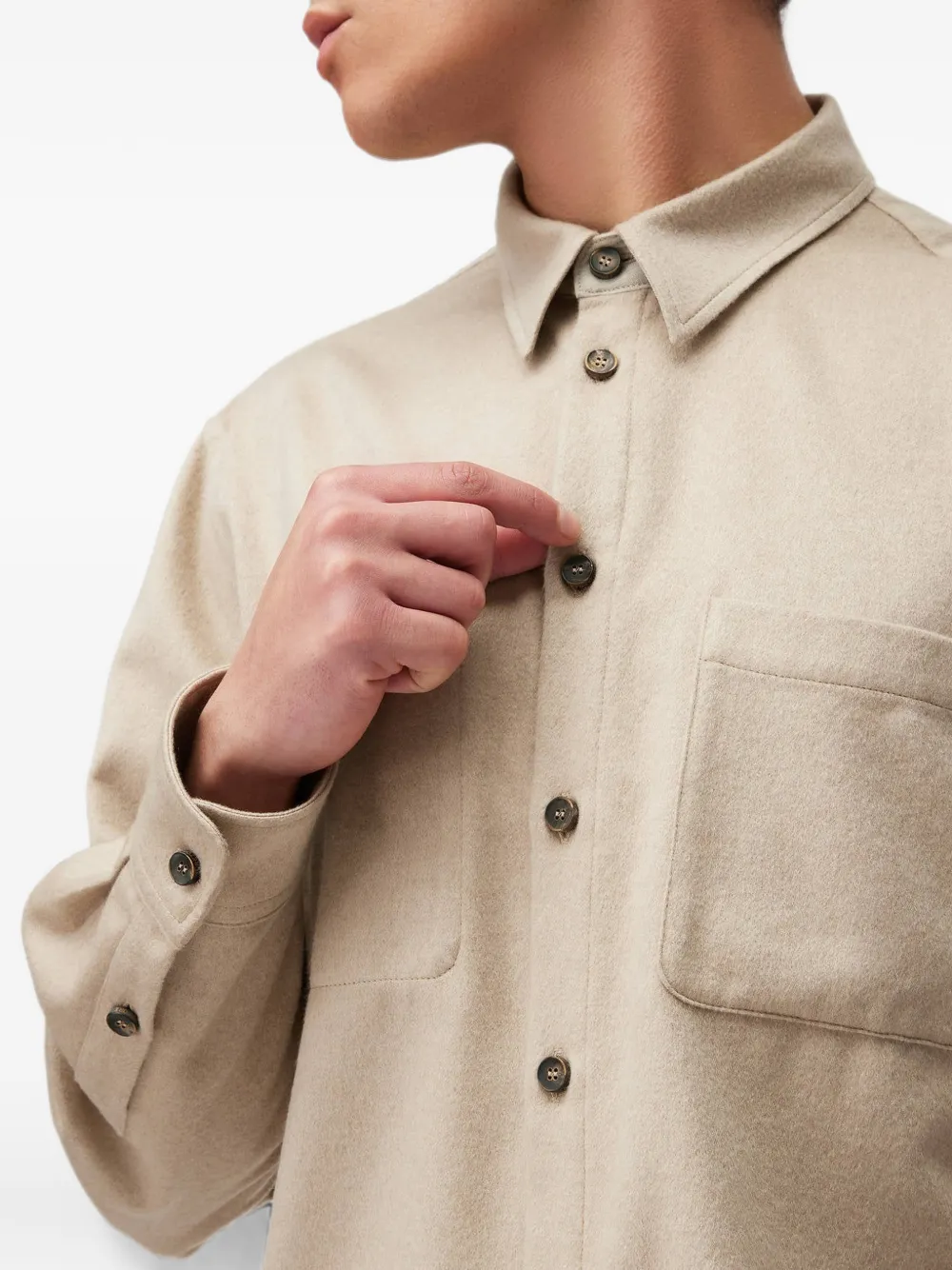 RETORI Shirtjack met touwdetail Beige