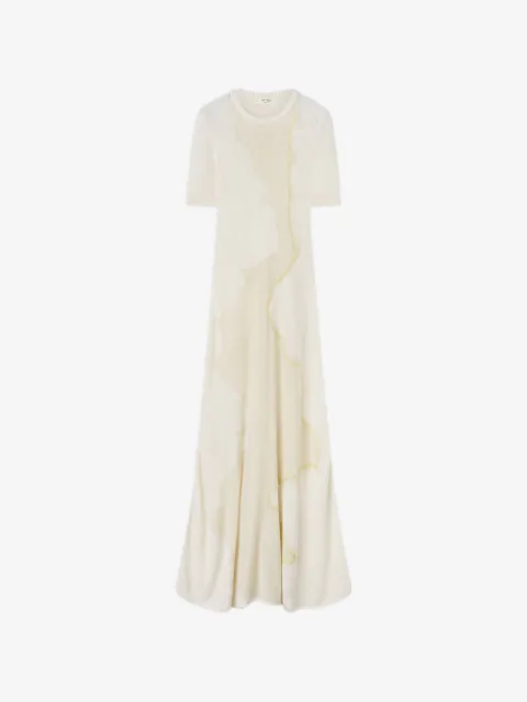 RETORI Struggle and Peace mixed-media inserts maxi dress