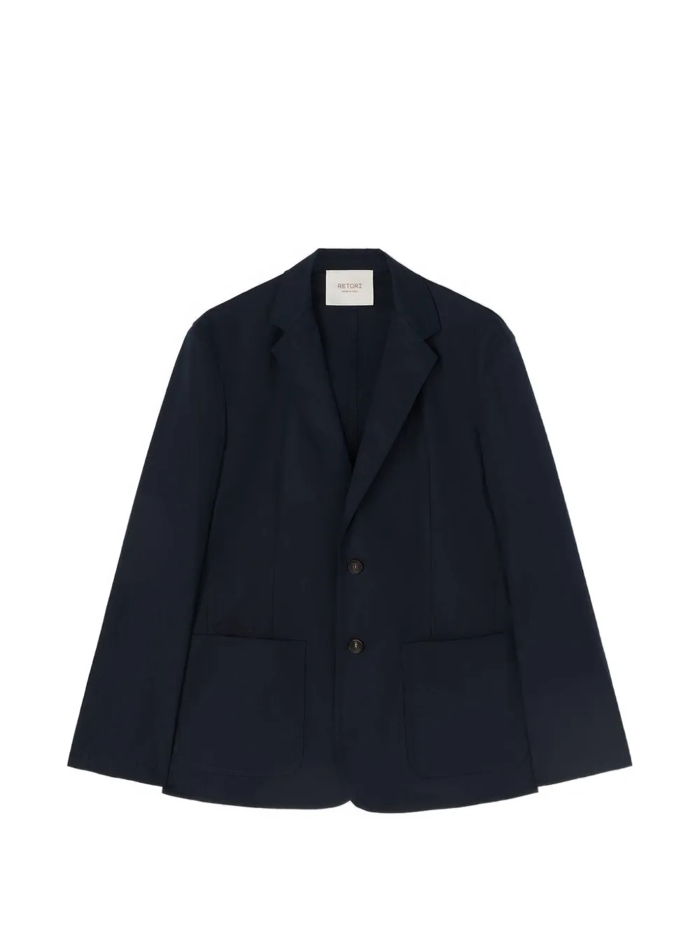RETORI embroidered single-breasted blazer - Blau