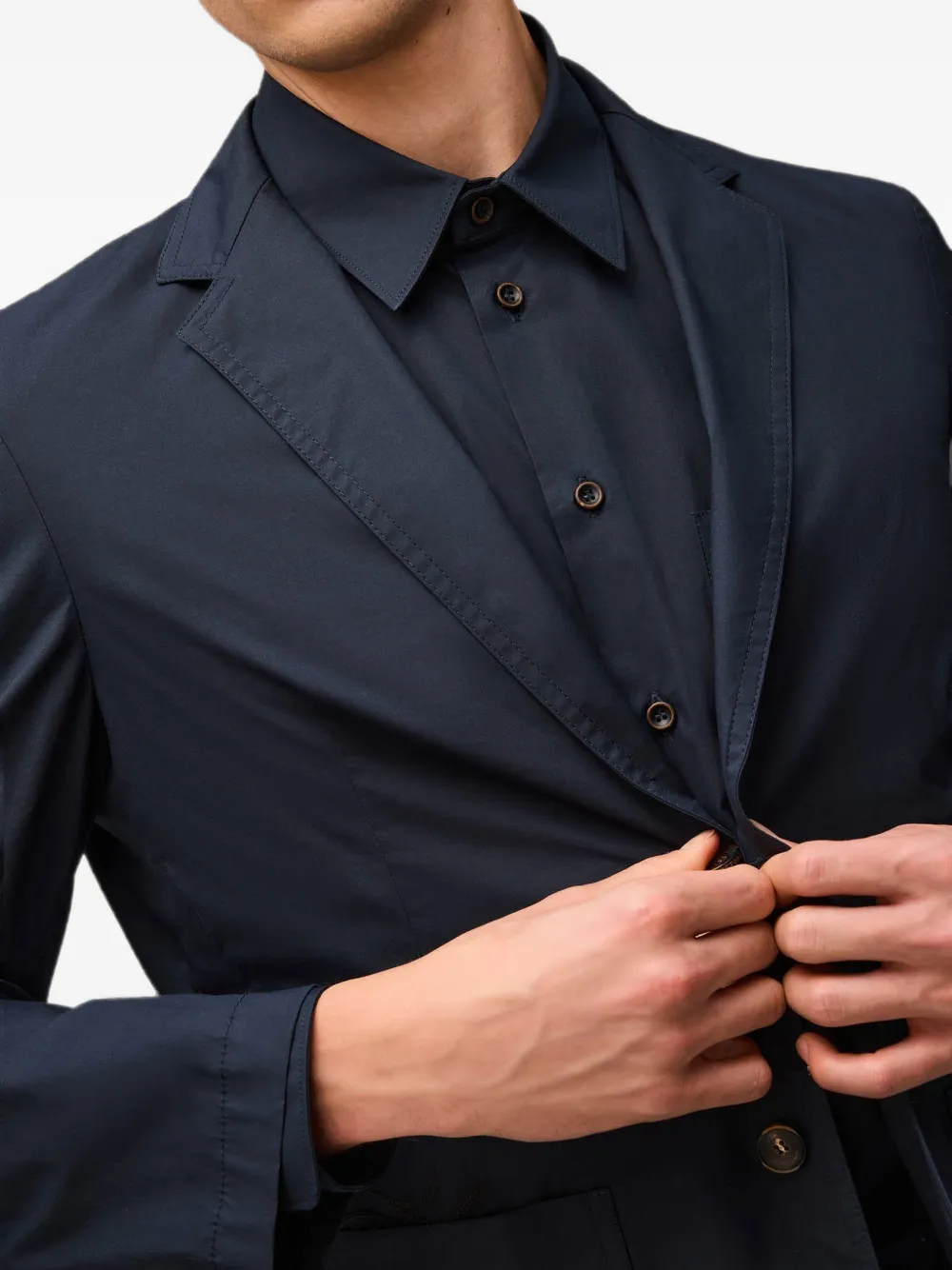 RETORI Blazer met enkele rij knopen Blauw