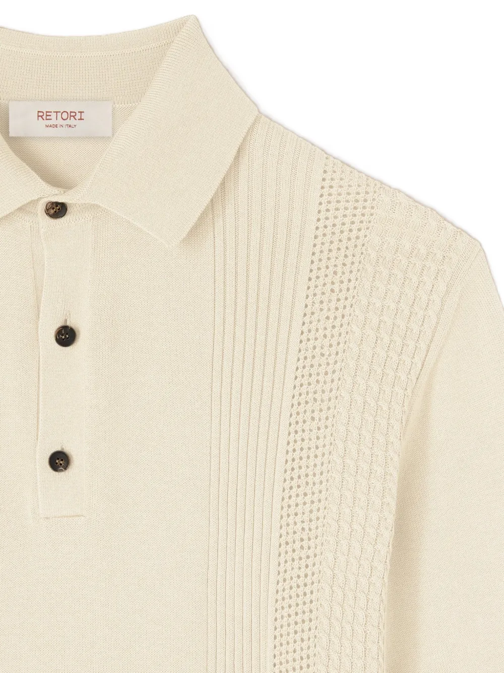 RETORI knitted polo shirt Beige