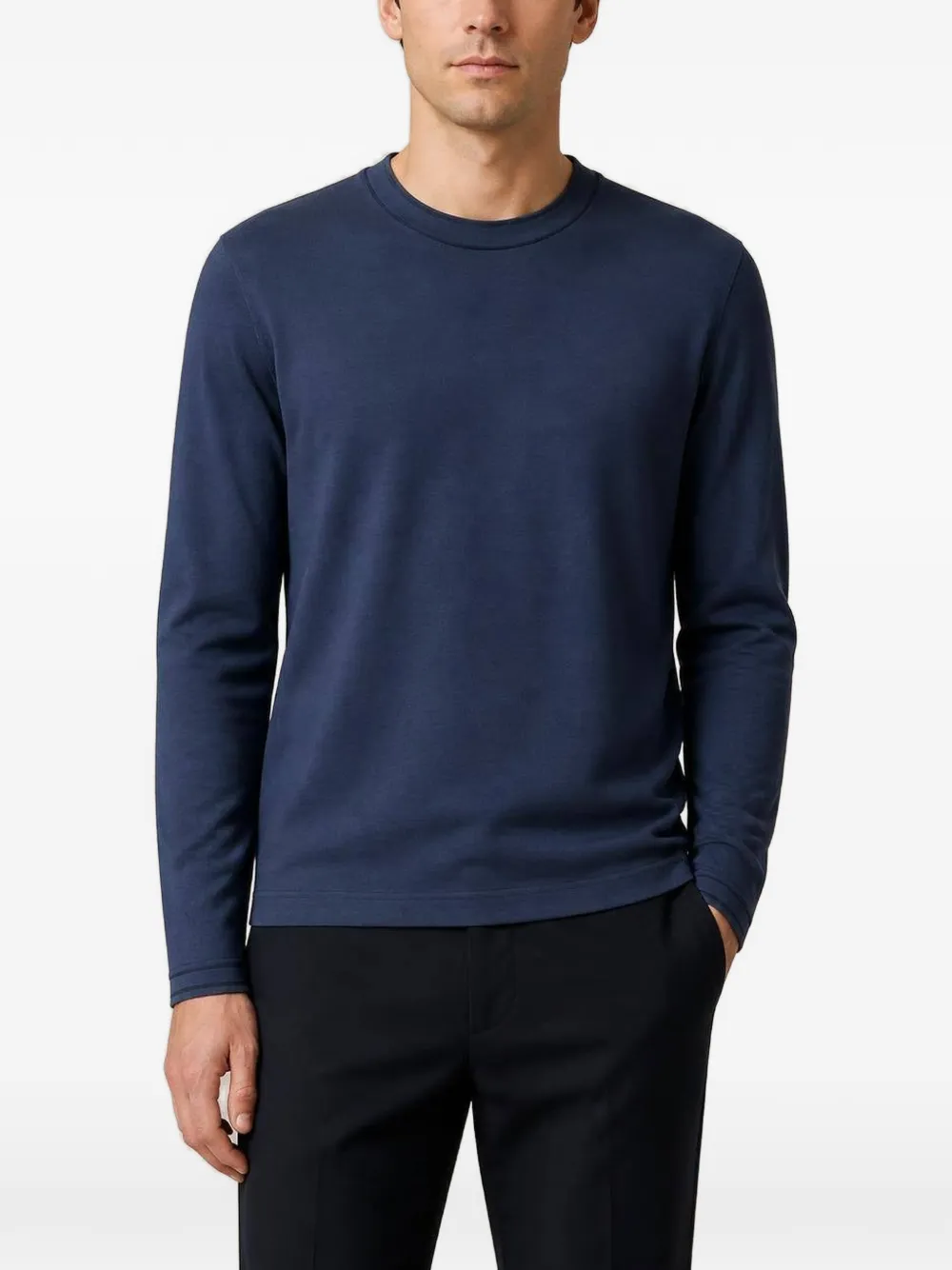 RETORI crew-neck long-sleeve T-shirt Blauw