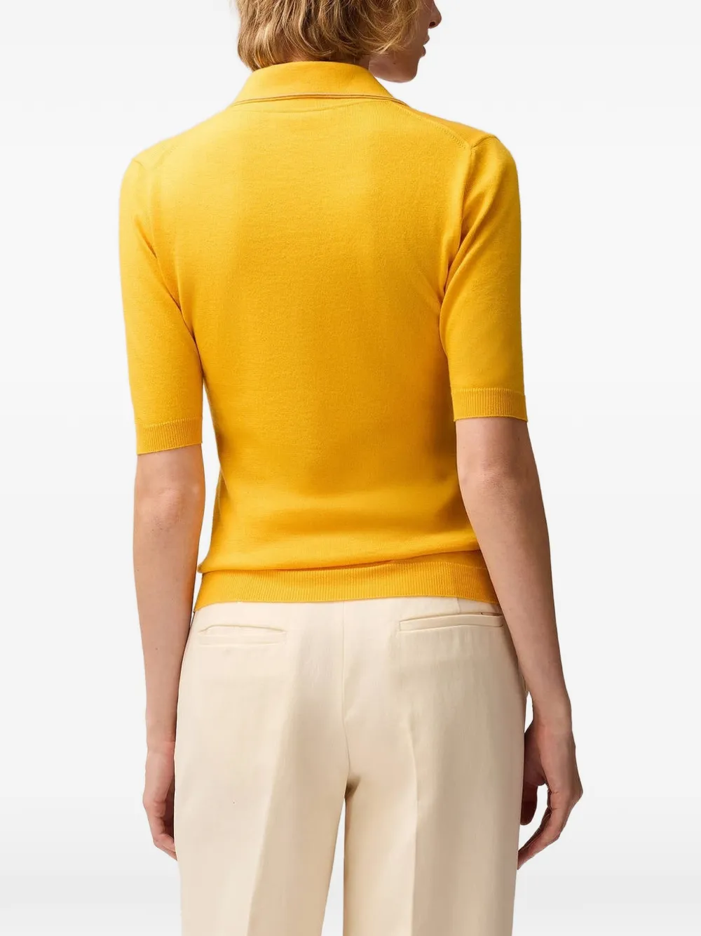 RETORI Poloshirt met gestreept-detail Geel