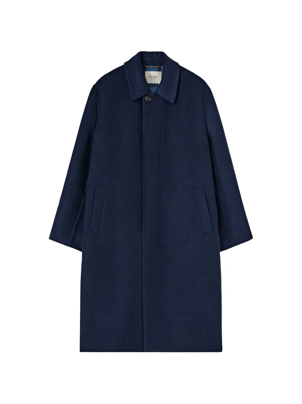 RETORI reversible check-jacquard coat - Blu