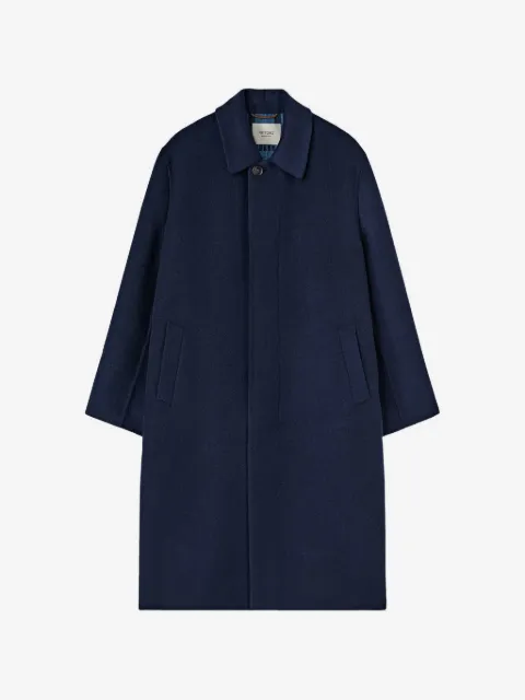 RETORI reversible check-jacquard coat