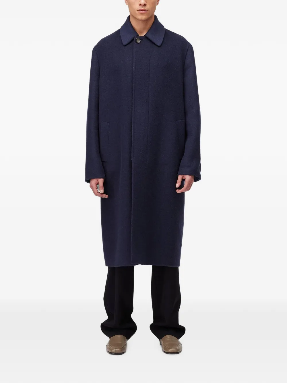 RETORI Omkeerbare jas met geruit jacquard Blauw