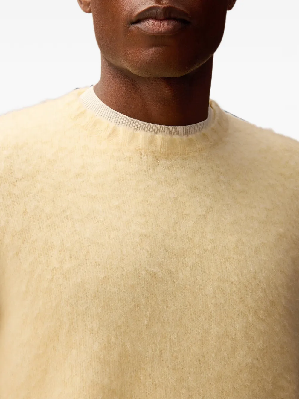 RETORI Kasjmier sweater met ronde hals Geel