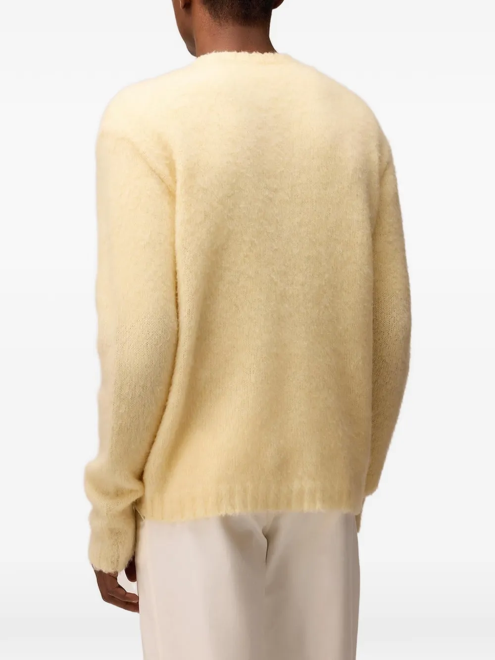 RETORI Kasjmier sweater met ronde hals Geel