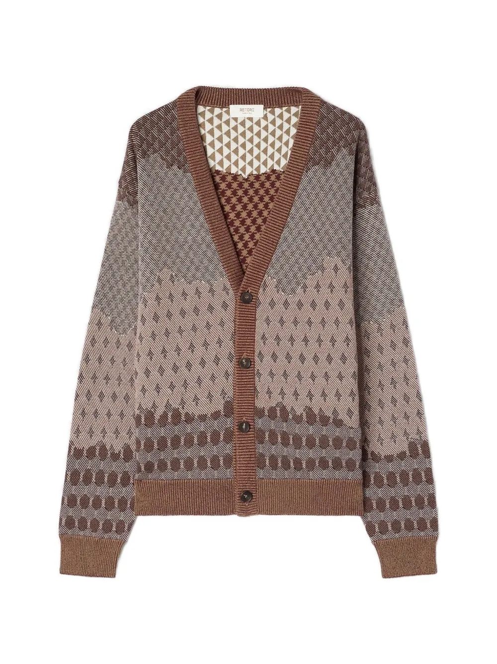 RETORI V-neck cardigan - Braun