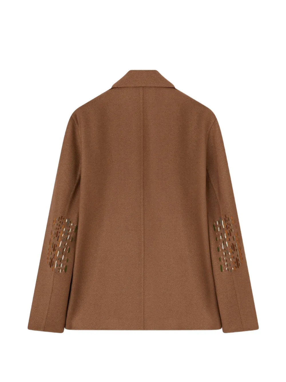 RETORI Tweekleurige blazer met speld Bruin