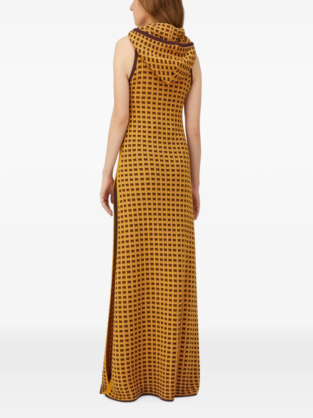 RETORI Maxi-jurk met capuchon Geel