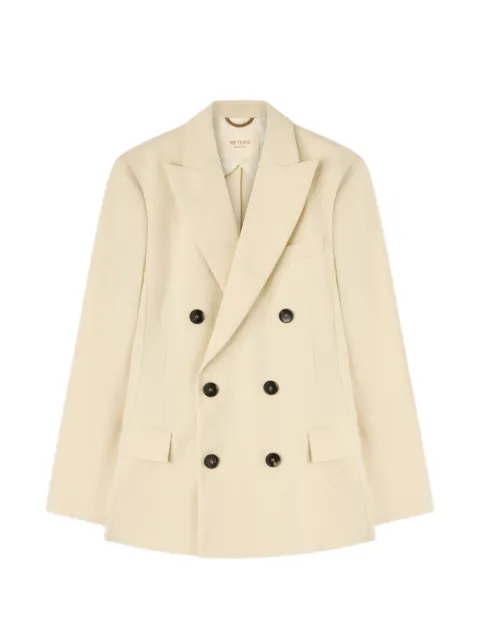 RETORI blazer de lino con doble botonadura