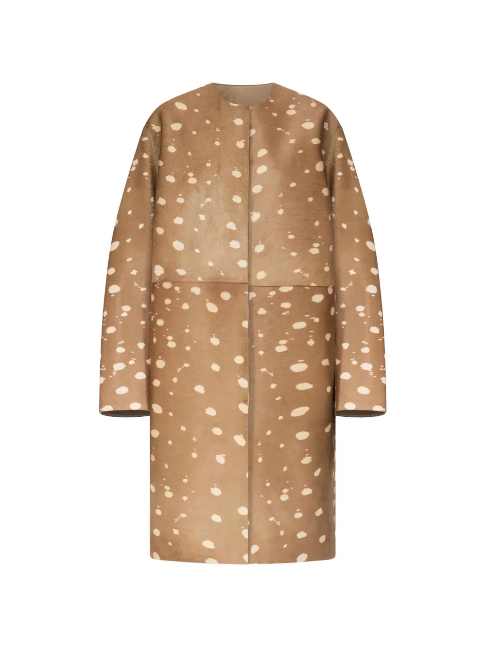 LouLou de Saison Cappotto Liza con stampa - Marrone