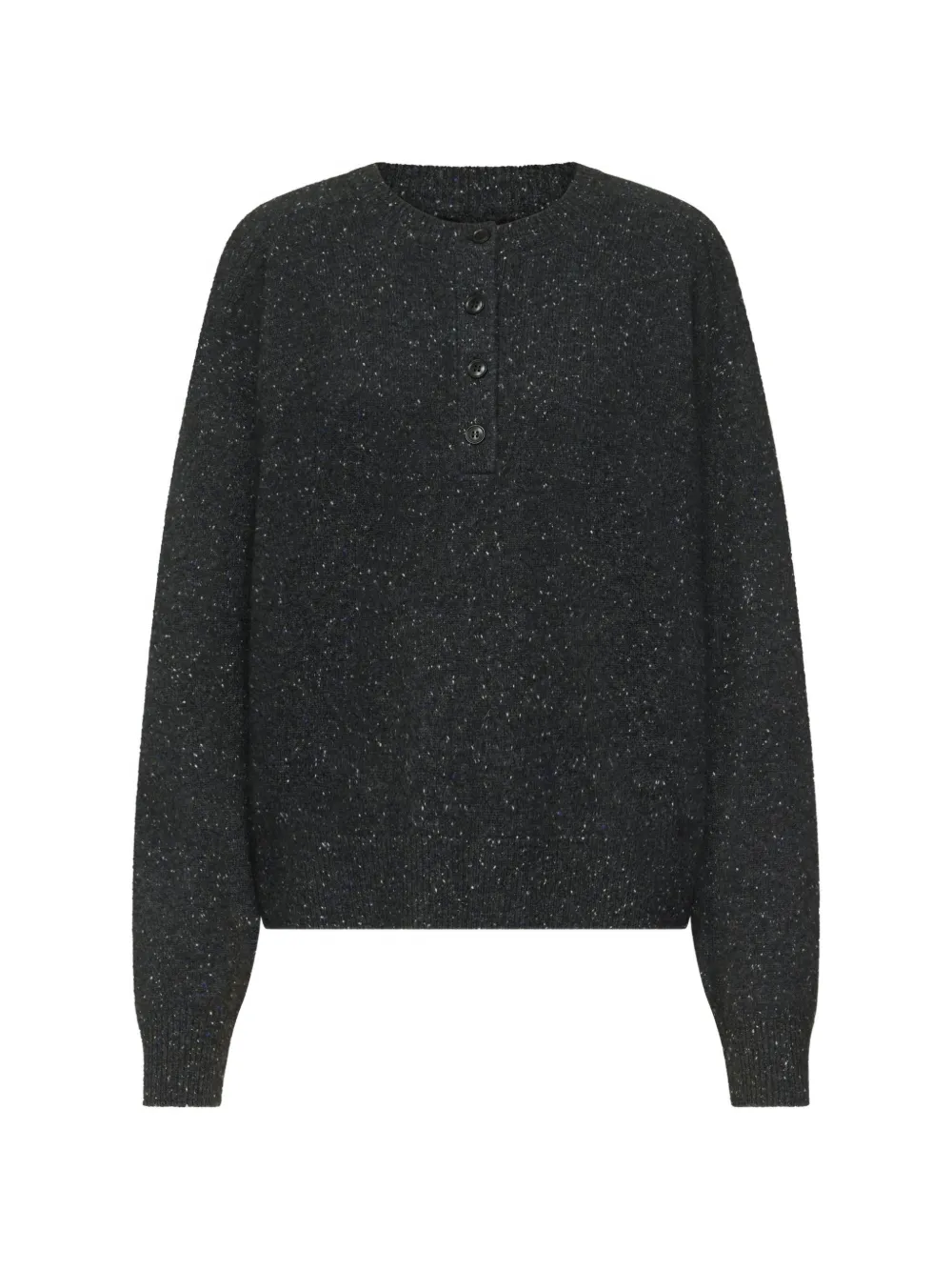 LouLou de Saison Malo oversized cashmere henley sweater - Grigio