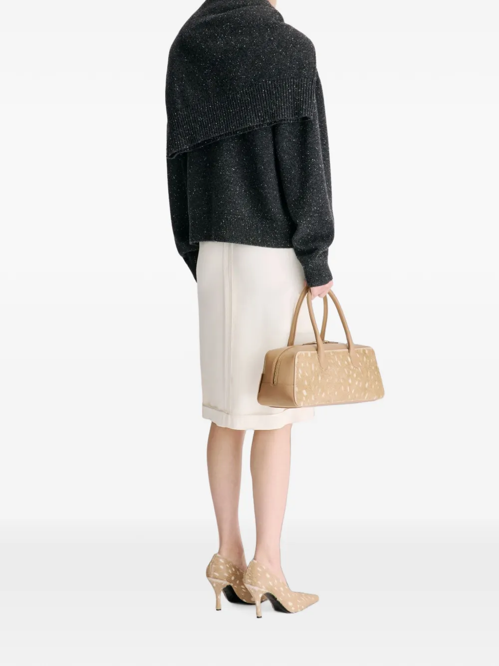 LouLou de Saison Malo oversized kasjmier henley trui Grijs