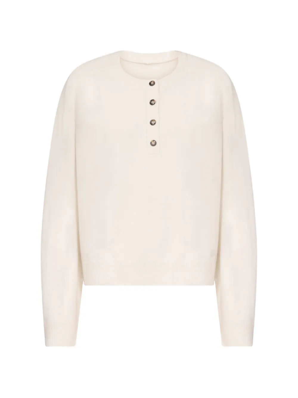 LouLou de Saison Malo oversized cashmere henley sweater - Toni neutri