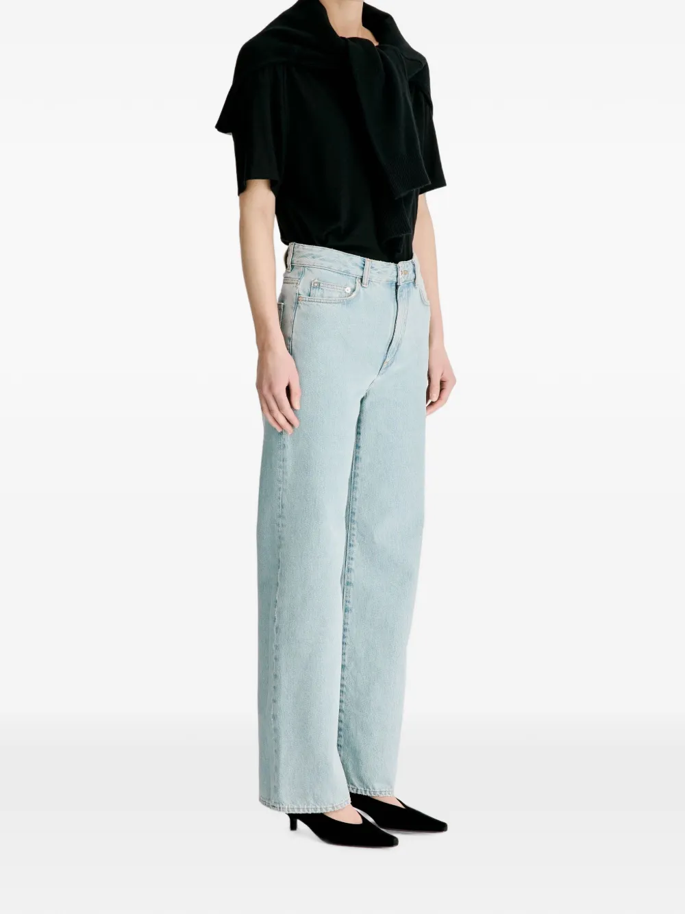 LouLou de Saison Mico jeans met wijde pijpen Blauw