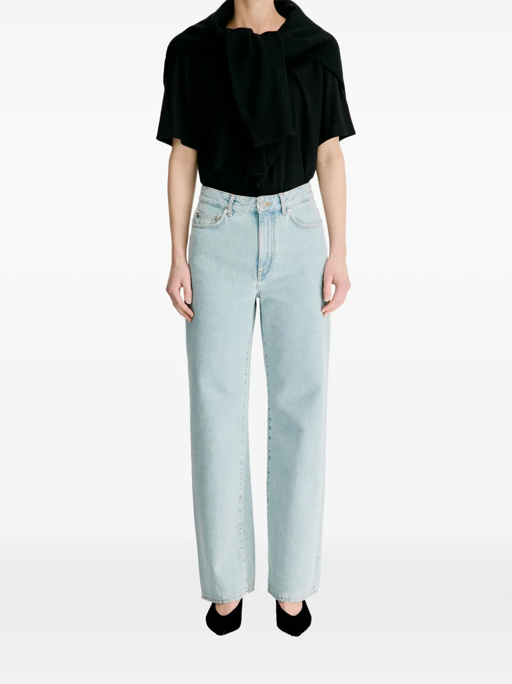 LouLou de Saison Mico jeans met wijde pijpen Blauw