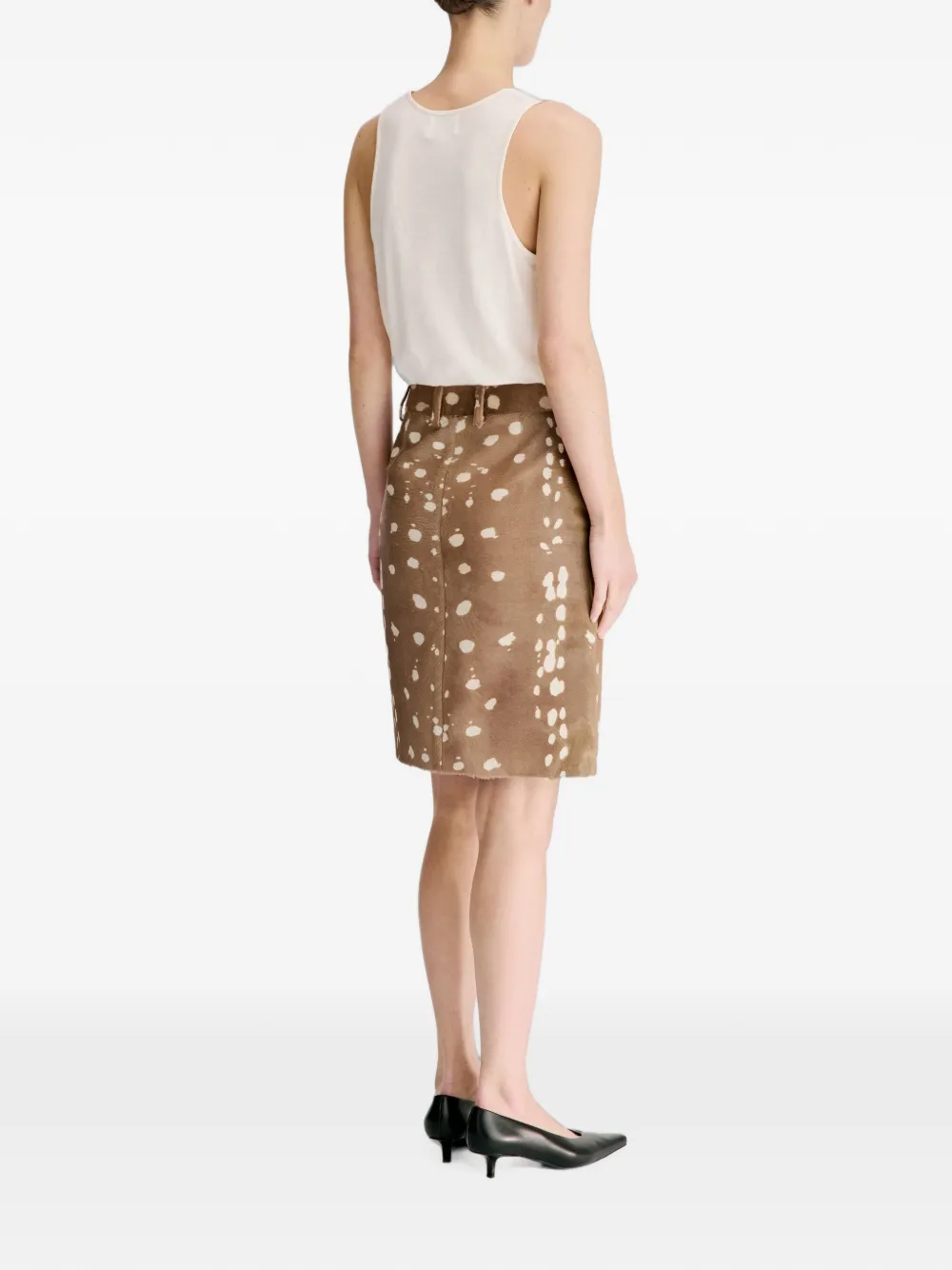 LouLou de Saison Mica midi-rok met print Bruin