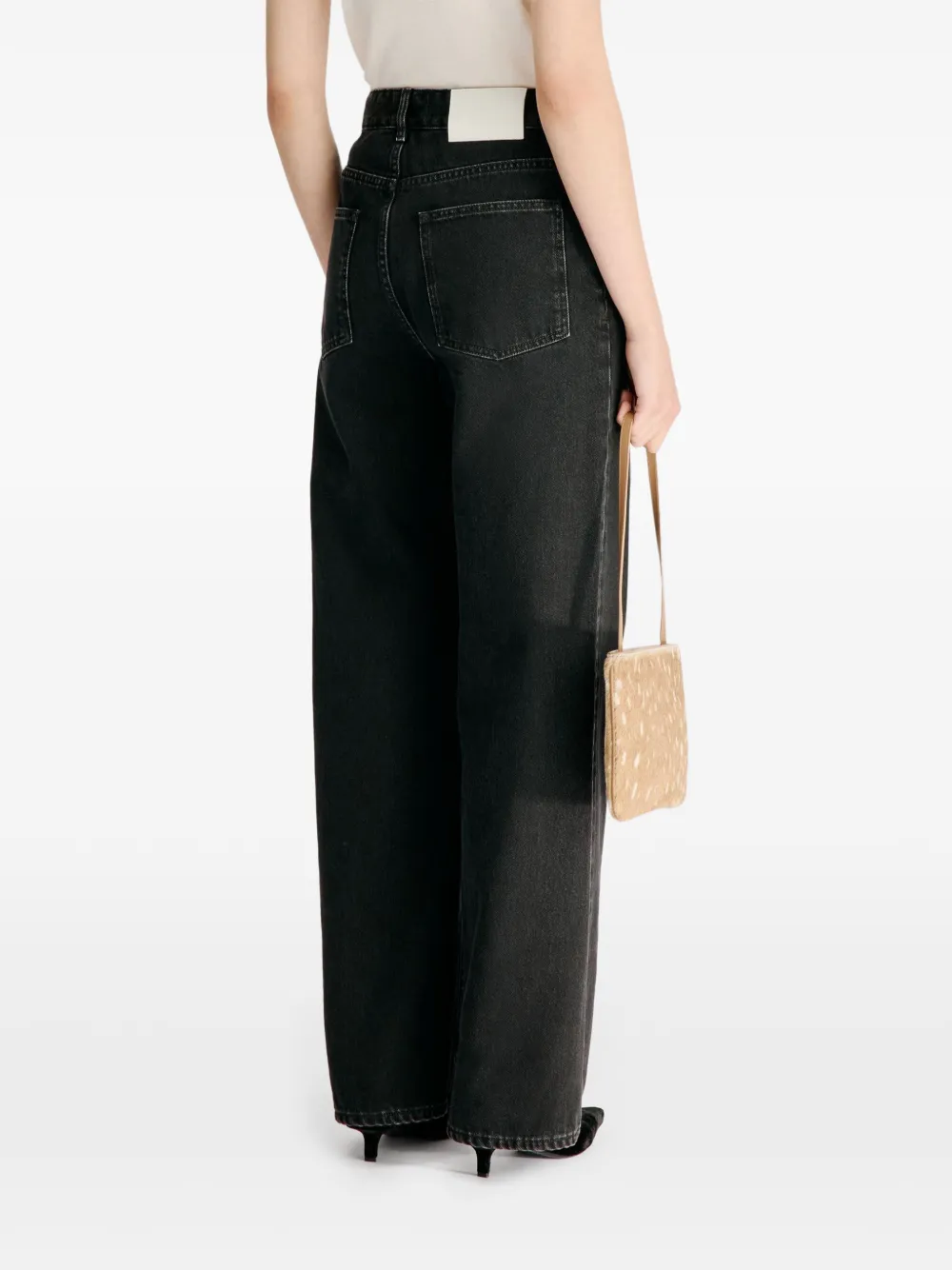 LouLou de Saison Mico jeans met wijde pijpen Grijs