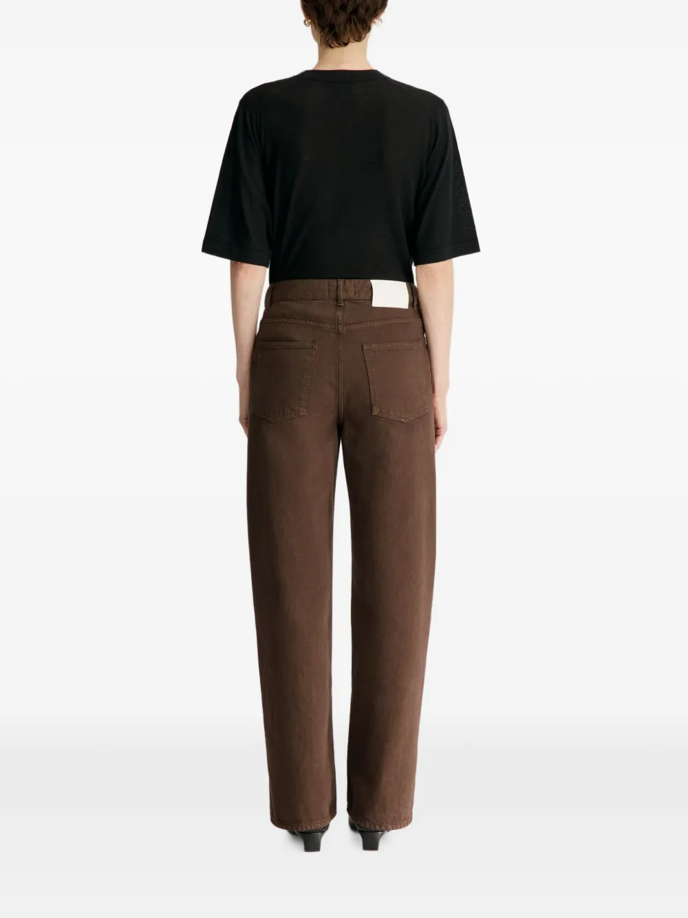 LouLou de Saison Mico low-waist jeans met wijde pijpen Bruin