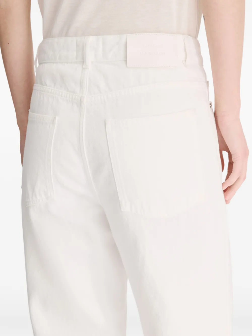 LouLou de Saison Mico jeans met wijde pijpen Beige