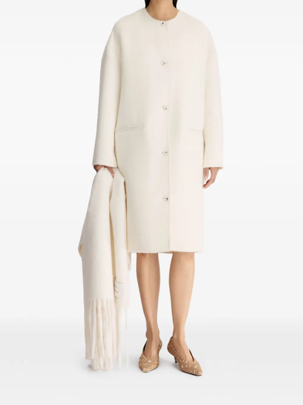 LouLou de Saison Orson ovalen jas Beige