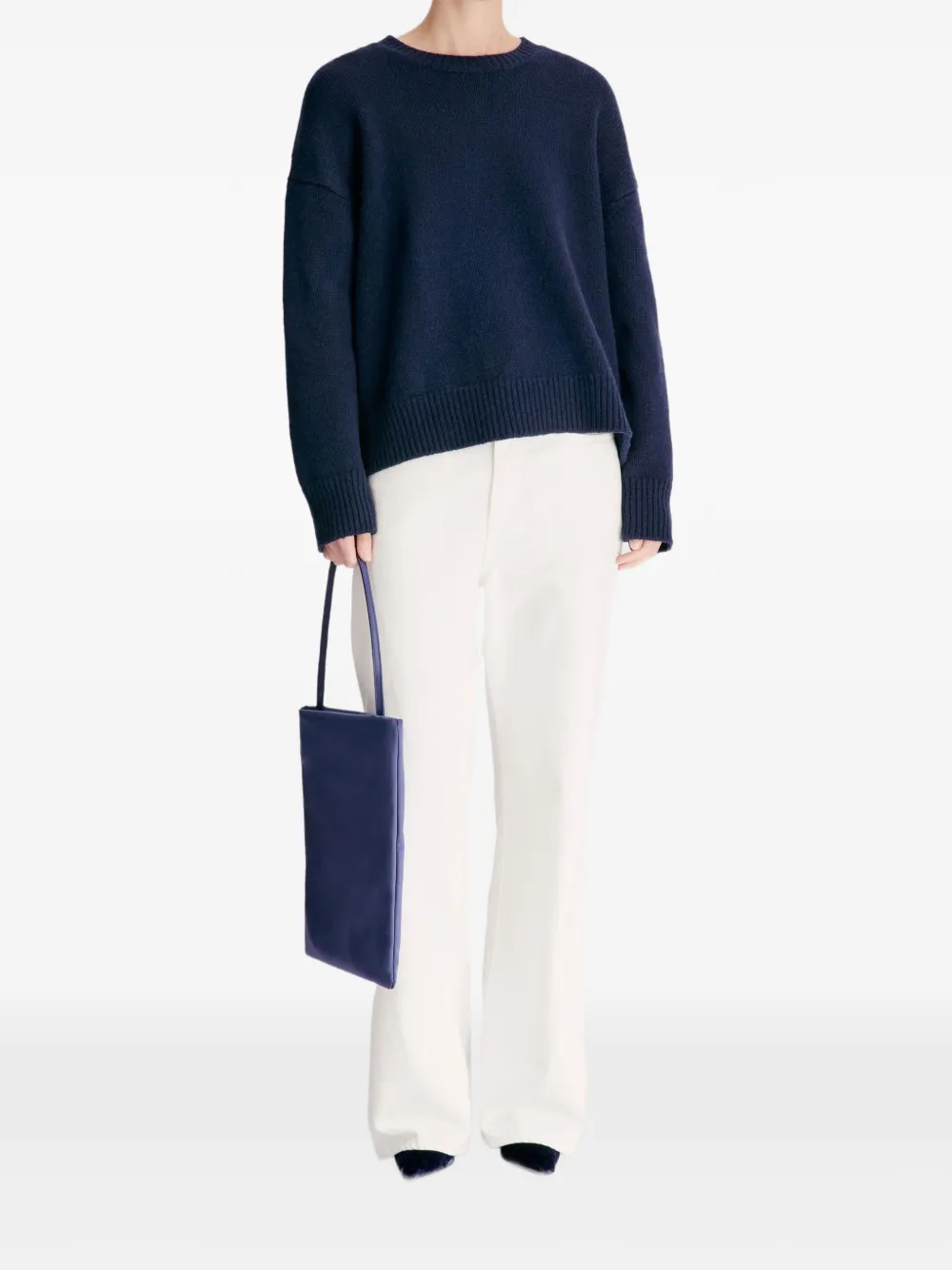 LouLou de Saison Pia LDS oversized kasjmier trui Blauw