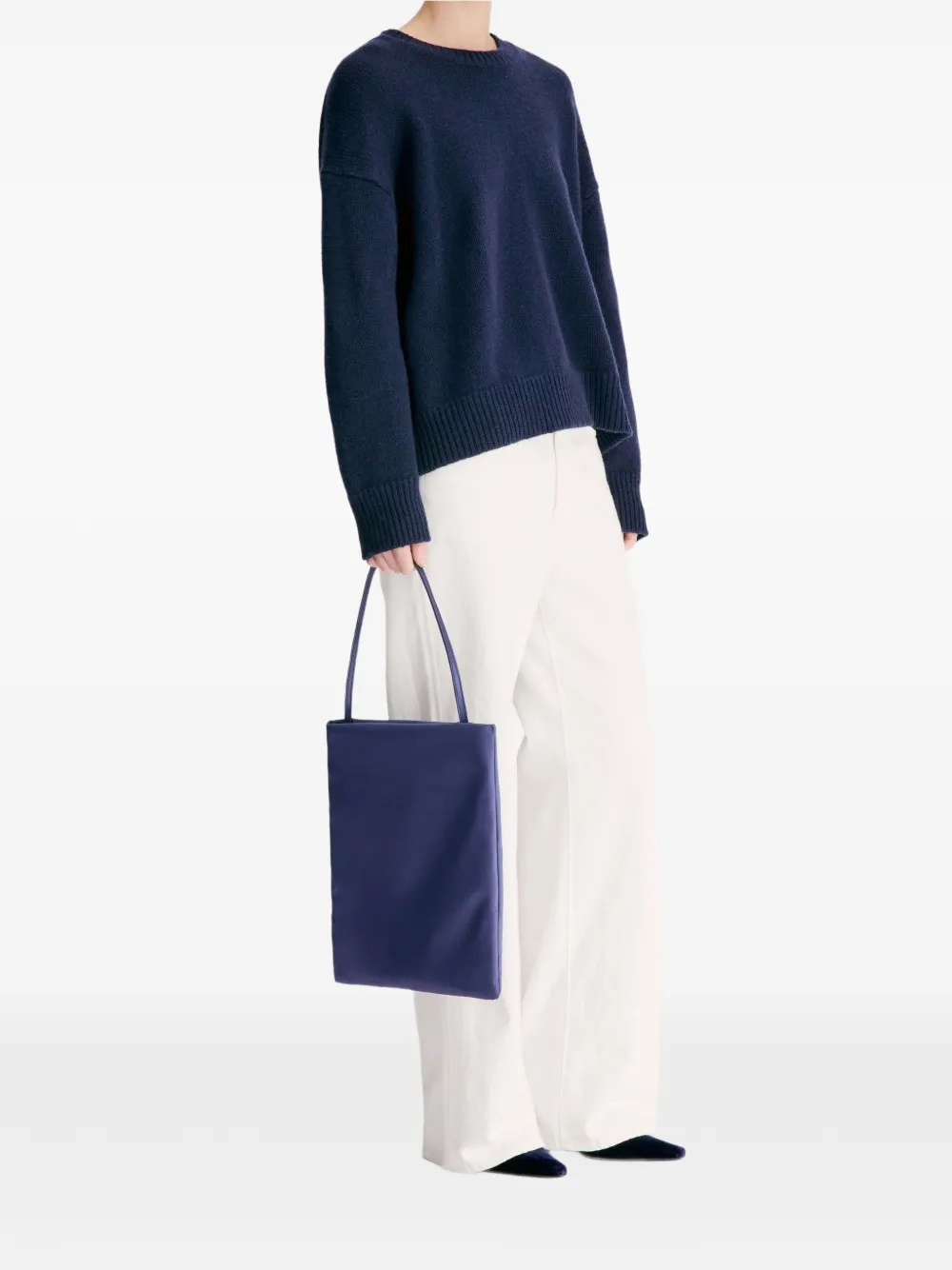 LouLou de Saison Pia LDS oversized kasjmier trui Blauw