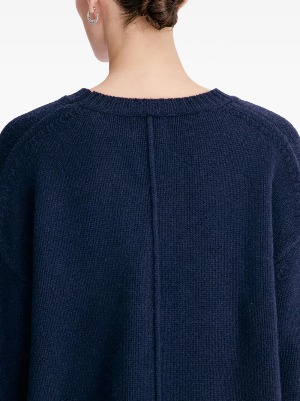 LouLou de Saison Pia LDS oversized kasjmier trui Blauw