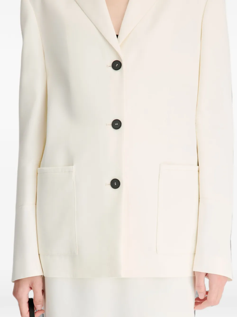 LouLou de Saison Rae blazer met opgestikte zak en gekerfde revers Beige