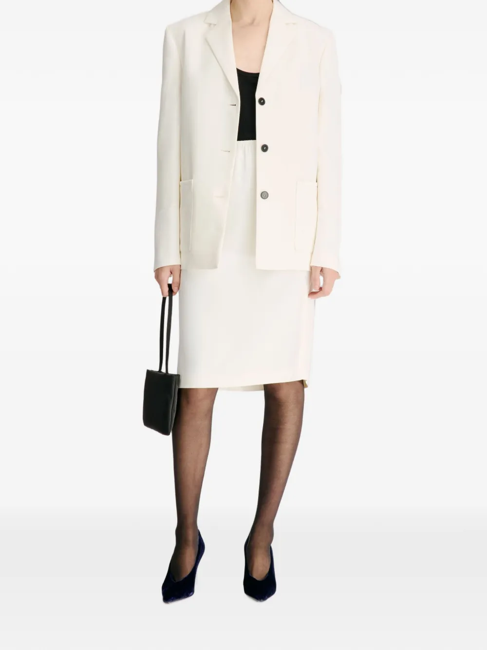 LouLou de Saison Rae blazer met opgestikte zak en gekerfde revers Beige