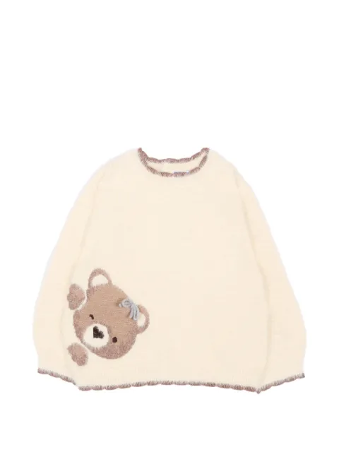 Mayoral teddy-bear intarsia sweater